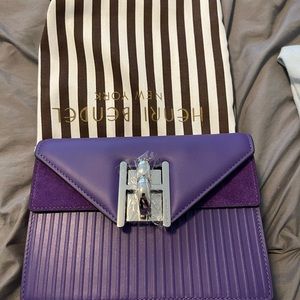 Henri Bendel Purple Cross Body Plaza Purse